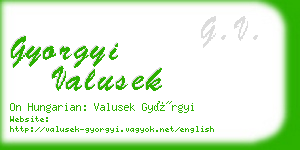 gyorgyi valusek business card